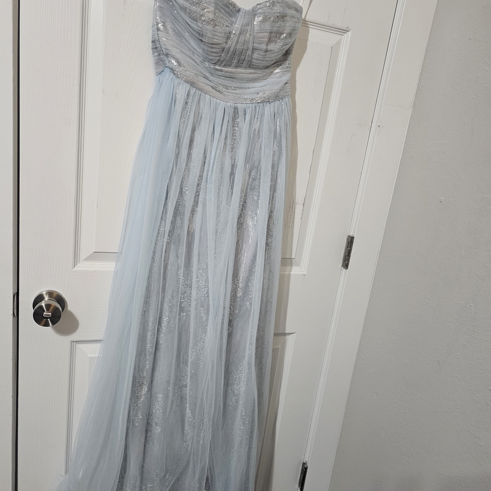 Anna Silver Satin Dress